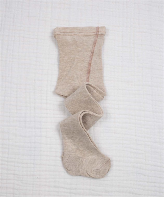 90036-95CigitDüz Renk Külotlu Çorap 0-8 Yaş Bej