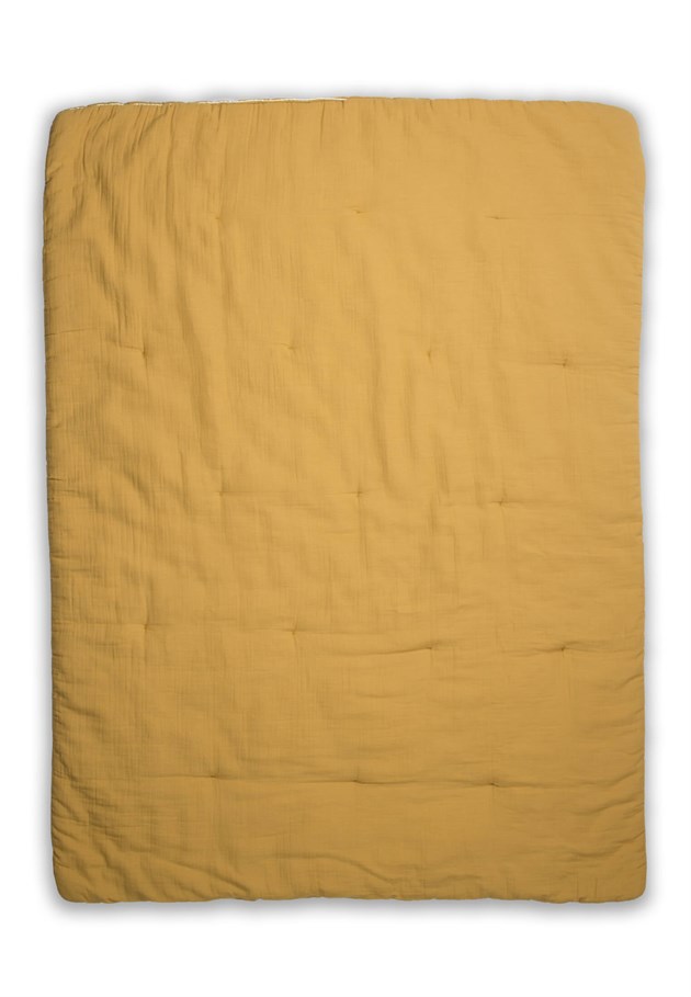 100111-16Müslin Sim Biyeli Bebek Yorgan (Yıkanmış) 100X120 cm Hardal Sarı - CigitCigitMüslin Sim Biyeli Bebek Yorgan (Yıkanmış) 100X120 cm Hardal Sarı