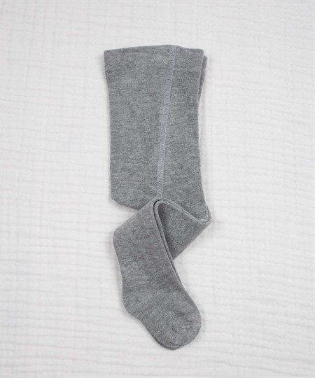 90036-24CigitDüz Renk Külotlu Çorap 0-8 Yaş Gri