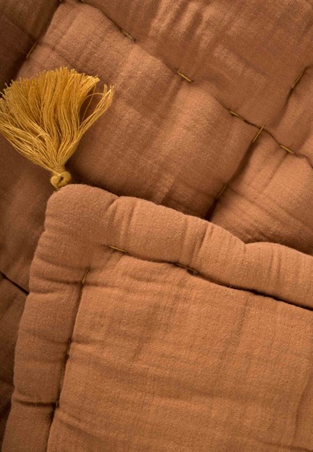 100180 - 5025CigitMuslin Children Game Cushion (washed) 100x100cm Brown